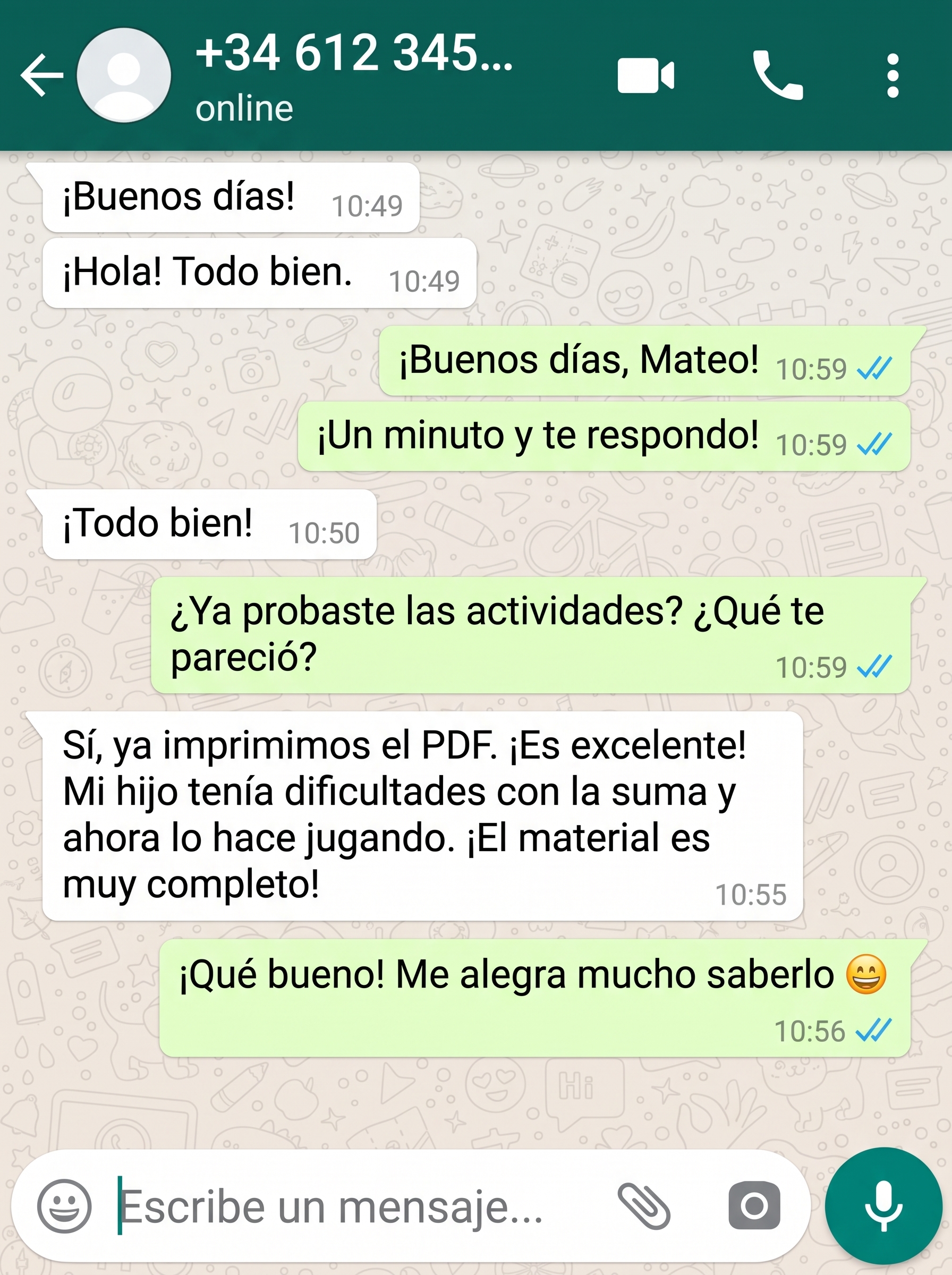 Mensaje de una madre